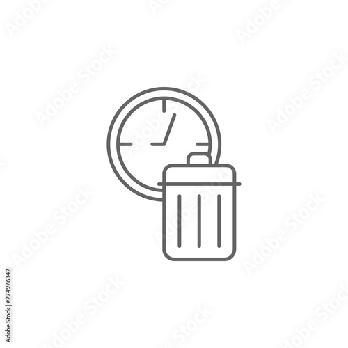 Waste of time, time management icon. Element of time management icon. Thin line icon for website design and development, app development