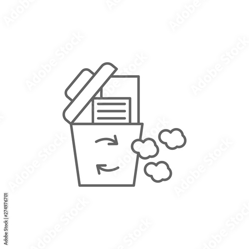 recycle, trash icon. Element of cyber crime icon. Thin line icon for website design and development, app development