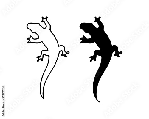 Lizard vector  design  animal  and reptile  gecko