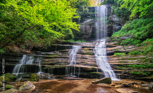 North Carolina Waterfall near Lake Toxaway - Raven Rock Falls