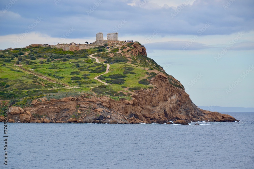 The Temple of Poseidon on Cape Sounion in Greece The Temple of Poseidon on Cape Sounion in Greece