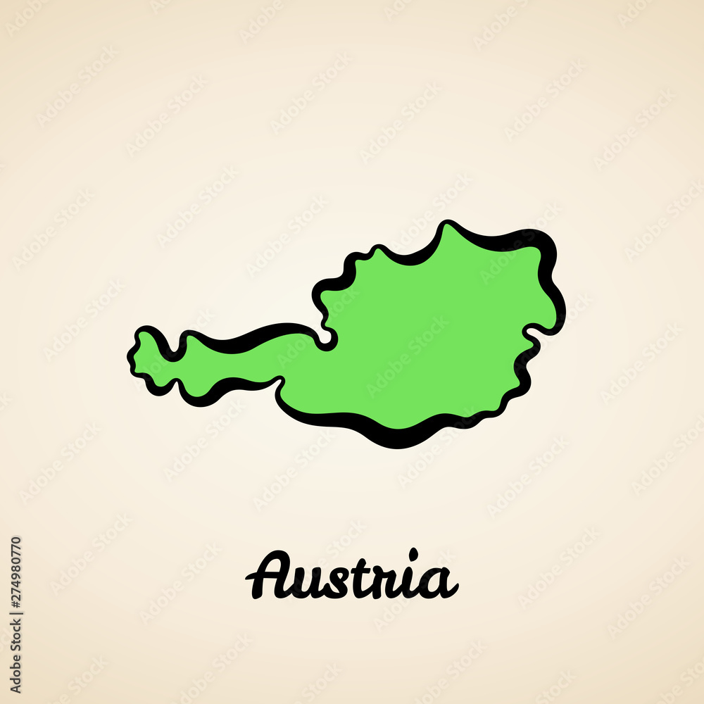 Austria - Outline Map