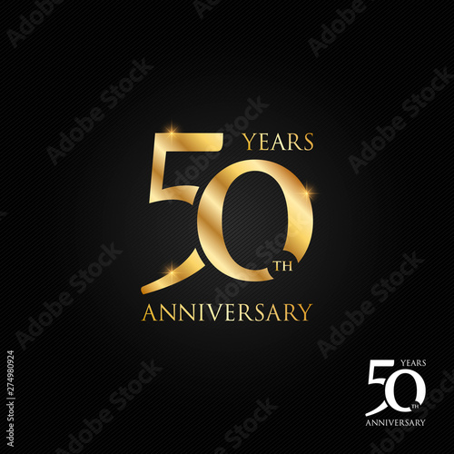 50 years anniversary logo, icon and symbol vector illustration