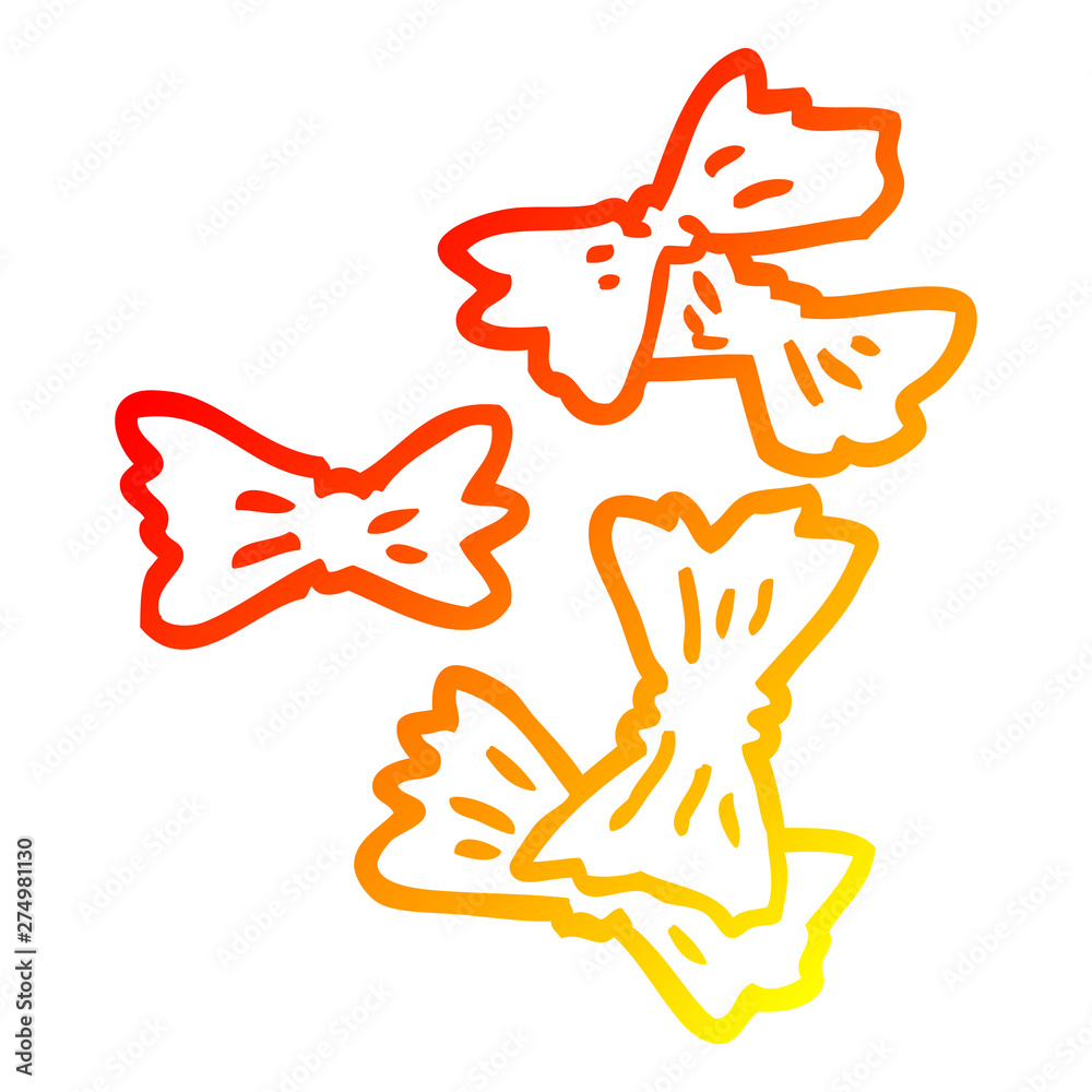 warm gradient line drawing cartoon pasta shapes warm gradient line drawing cartoon pasta shapes