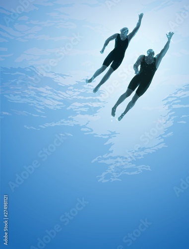 swimmers in the sea