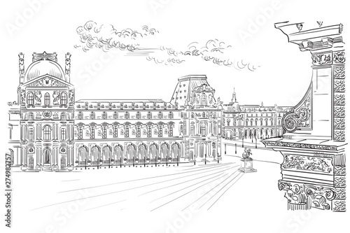 Vector hand drawing Paris 10