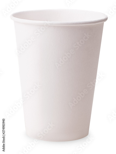 Wallpaper Mural White empty paper coffee cup Torontodigital.ca