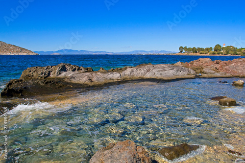 Aegina island in the Mediterranean near Athens  Greece