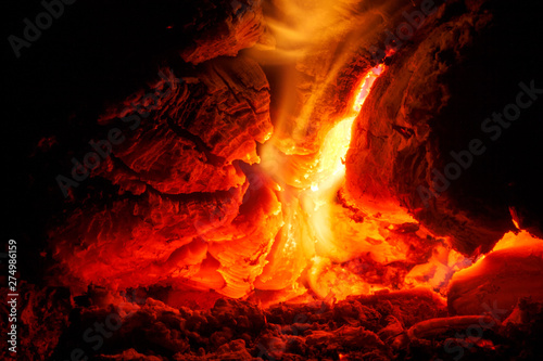 Grill woods on fire macro background fine art in high quality prints products