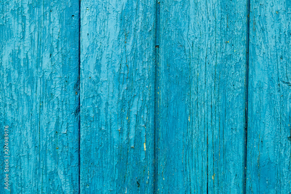 Old wood painted planks vertical cyan Old wood painted planks vertical cyan