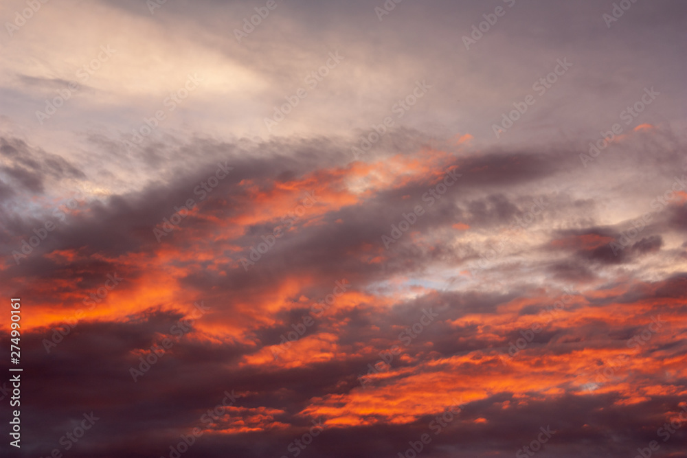 Red and orange sunset sunrise sky