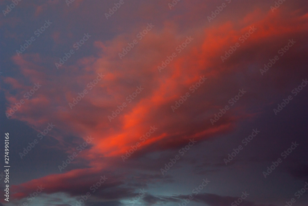 Fototapeta premium Red and orange sunset sunrise sky