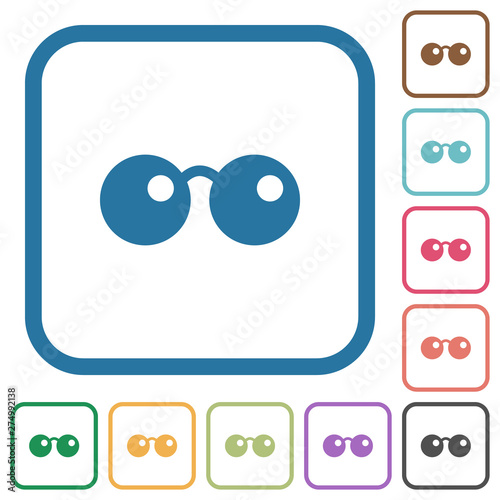 Sunglasses simple icons