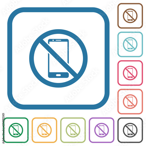 No smartphone simple icons