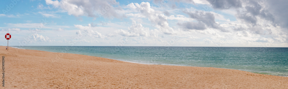 empty sandy beach shoreline