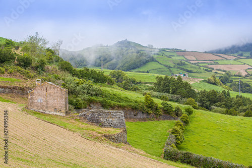 Landscape around Furnas, Sao Miguel Island, Azores archipelago photo