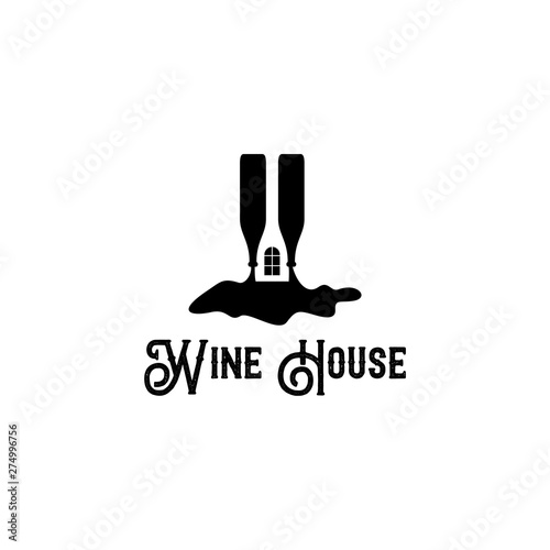 wine house logo design