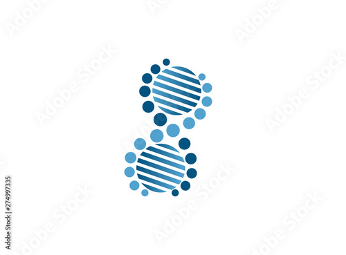 ADN circles blood design for logo illustration