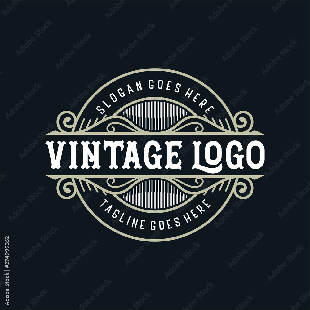 Food drink logo restaurant vintage badge emblem design, simple minimalist label product.