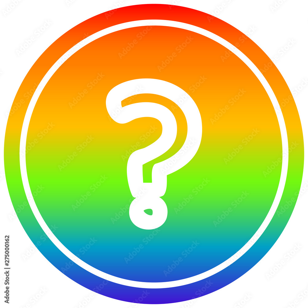 question mark circular in rainbow spectrum question mark circular in rainbow spectrum