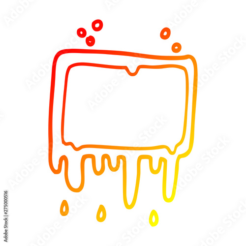 warm gradient line drawing cartoon dripping banner