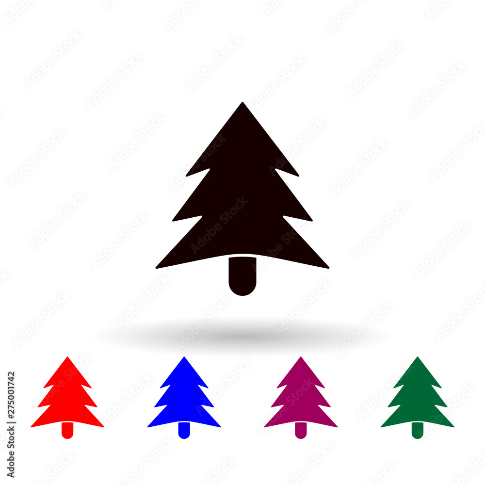 spruce multi color icon. Elements of farm set. Simple icon for websites, web design, mobile app, info graphics