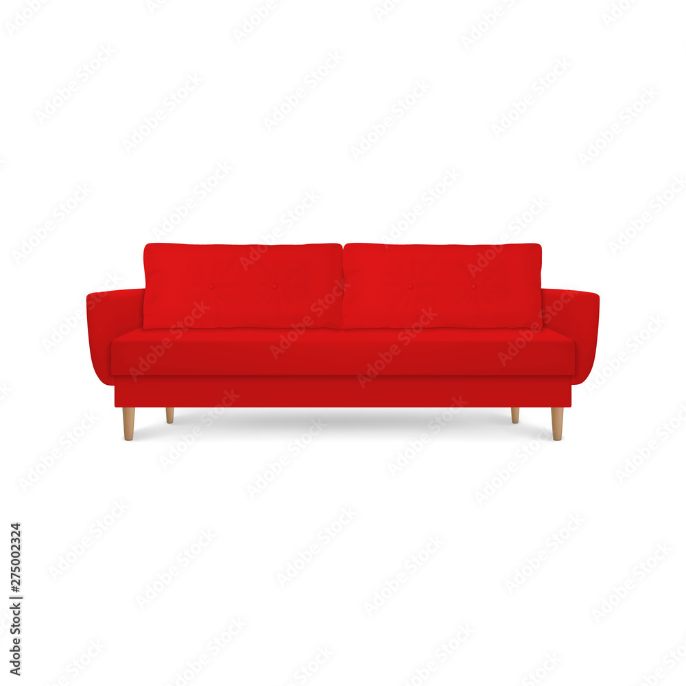 Red office sofa online