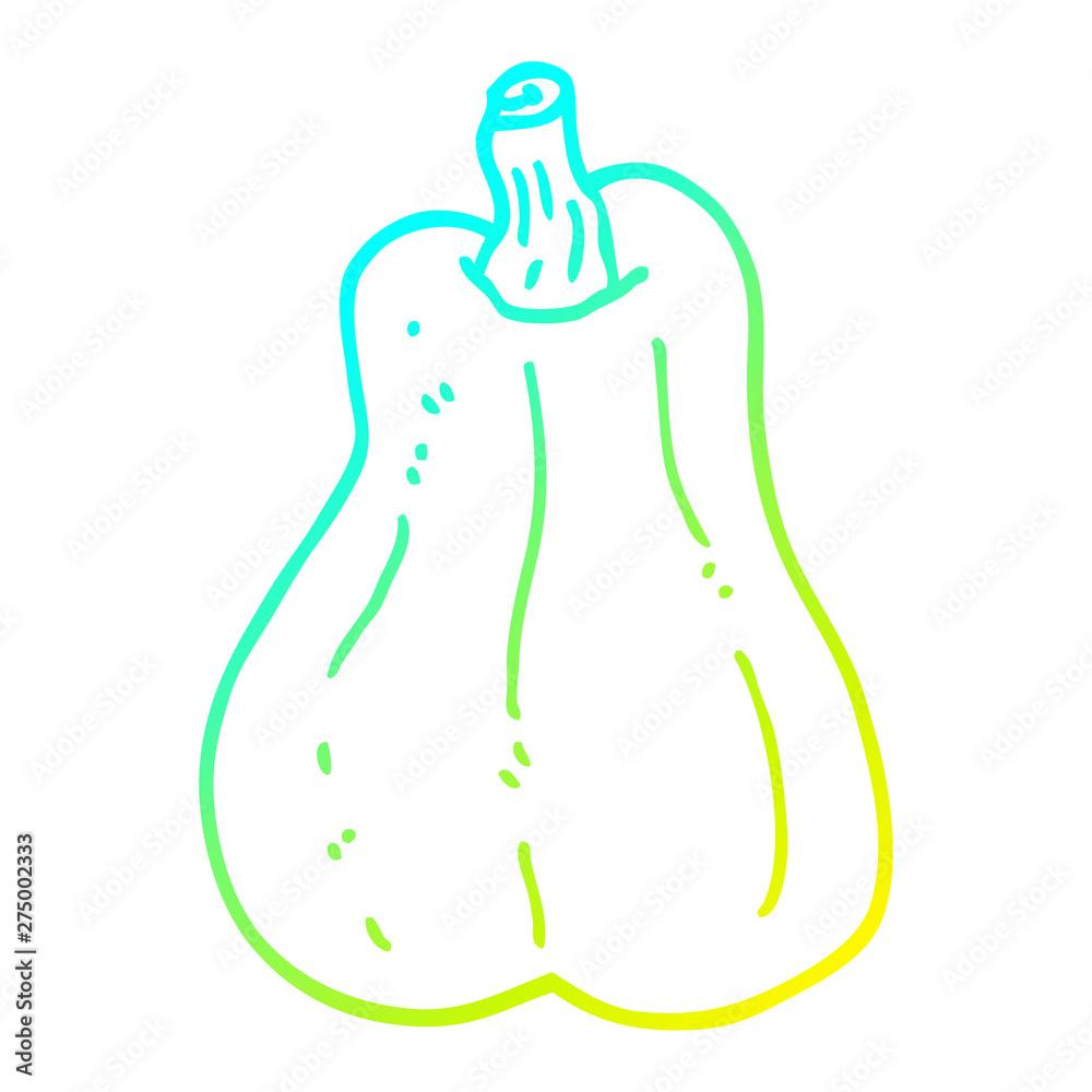 cold gradient line drawing cartoon butternut squash cold gradient line drawing cartoon butternut squash