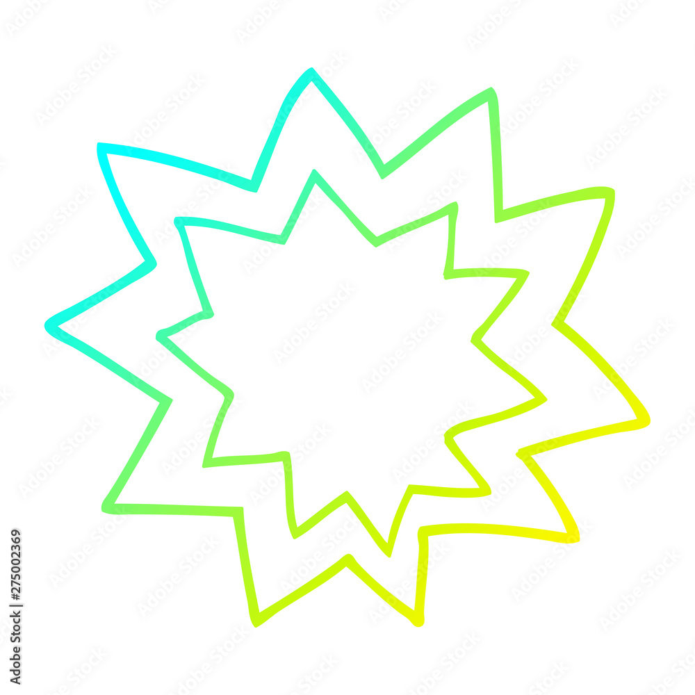 cold gradient line drawing cartoon explosion flame cold gradient line drawing cartoon explosion flame