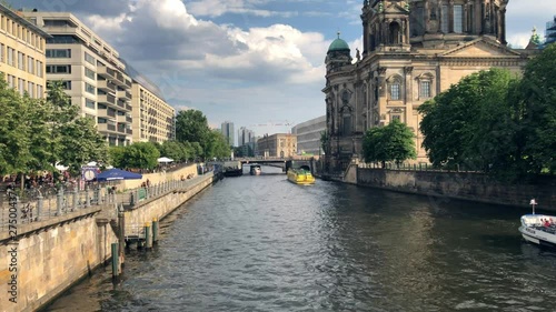 spree river at berlin with dome