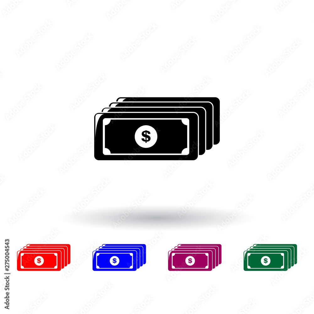 money bills multi color icon. Elements of finance set. Simple icon for websites, web design, mobile app, info graphics money bills multi color icon. Elements of finance set. Simple icon for websites, web design, mobile app, info graphics