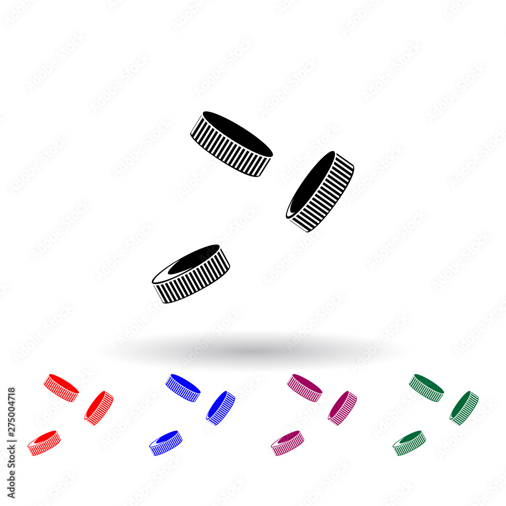 falling pennies multi color icon. Elements of finance set. Simple icon for websites, web design, mobile app, info graphics falling pennies multi color icon. Elements of finance set. Simple icon for websites, web design, mobile app, info graphics