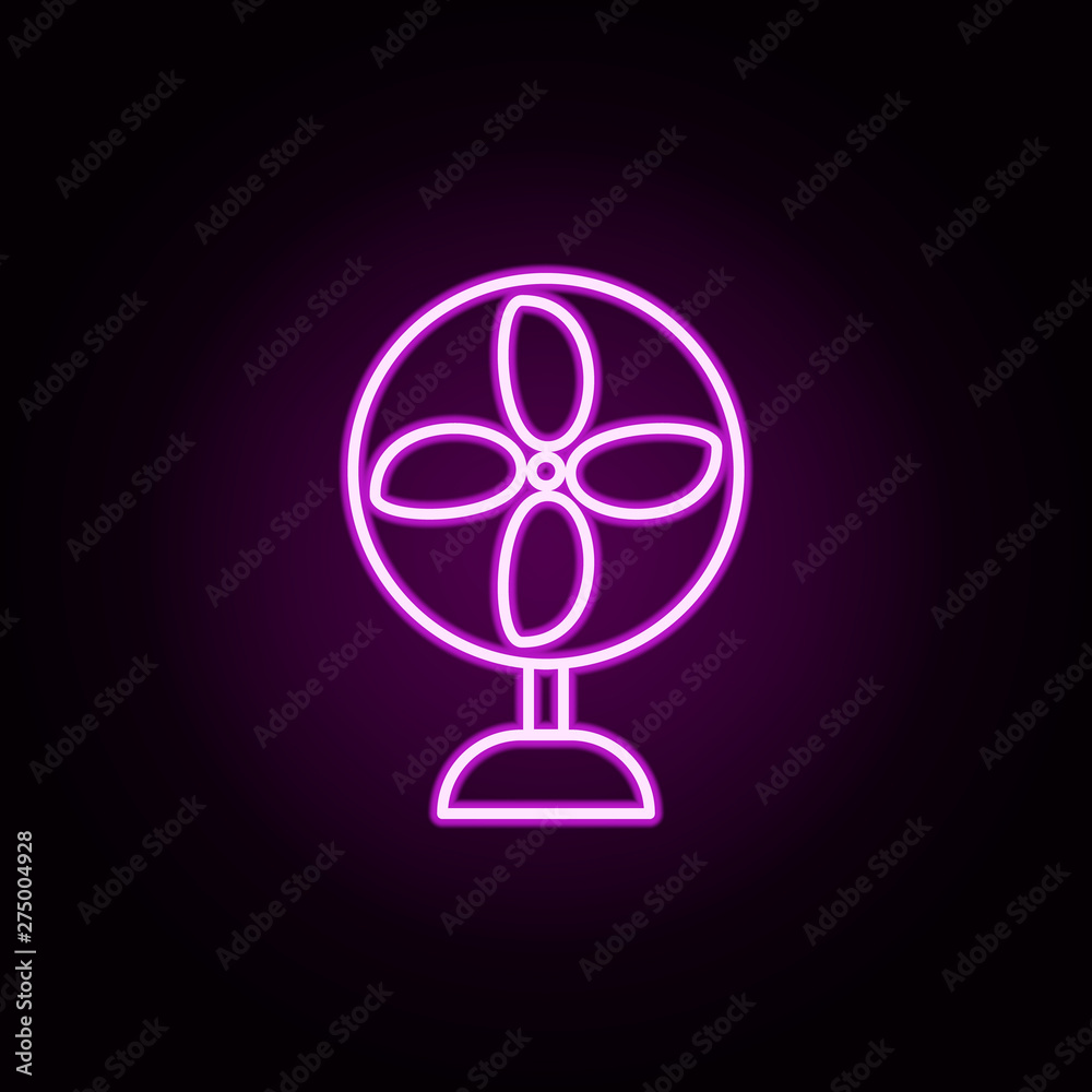 fan neon icon. Elements of home things set. Simple icon for websites, web design, mobile app, info graphics fan neon icon. Elements of home things set. Simple icon for websites, web design, mobile app, info graphics