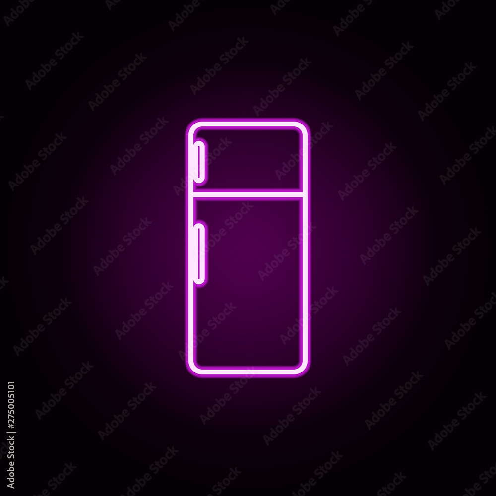 fridge neon icon. Elements of home things set. Simple icon for websites, web design, mobile app, info graphics fridge neon icon. Elements of home things set. Simple icon for websites, web design, mobile app, info graphics