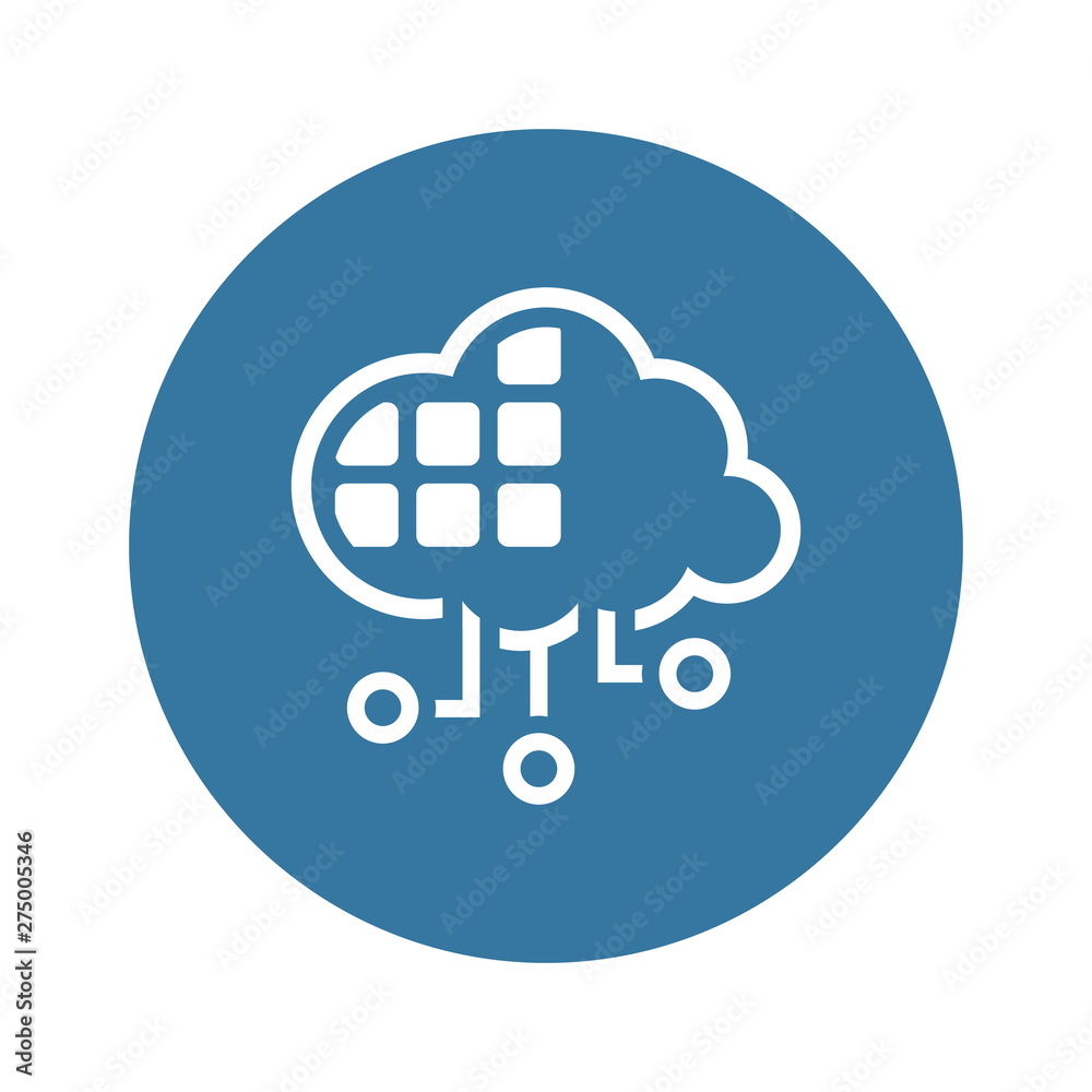 Simple Cloud Services Vector Icon Simple Cloud Services Vector Icon