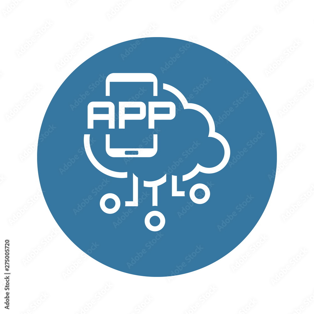 Simple Mobile Cloud APP Vector Icon Simple Mobile Cloud APP Vector Icon