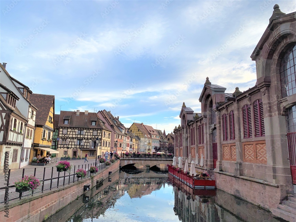 A view from the streets of Colmar in Alsace region of France