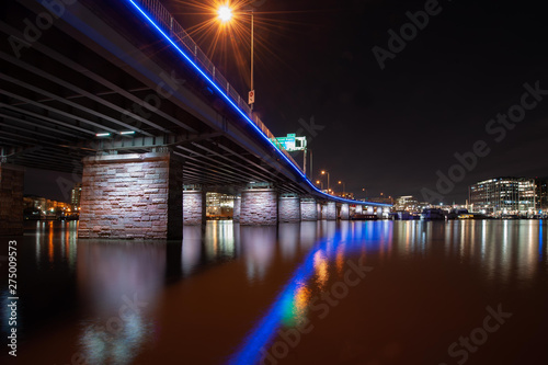 Canvas Print Washington DC 14th Street Bridge at Night