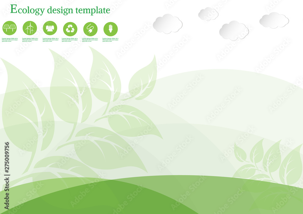 Obraz premium Ecology environmentally friendly concept Vector infographic