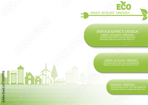 Ecology environmentally friendly concept Vector infographic