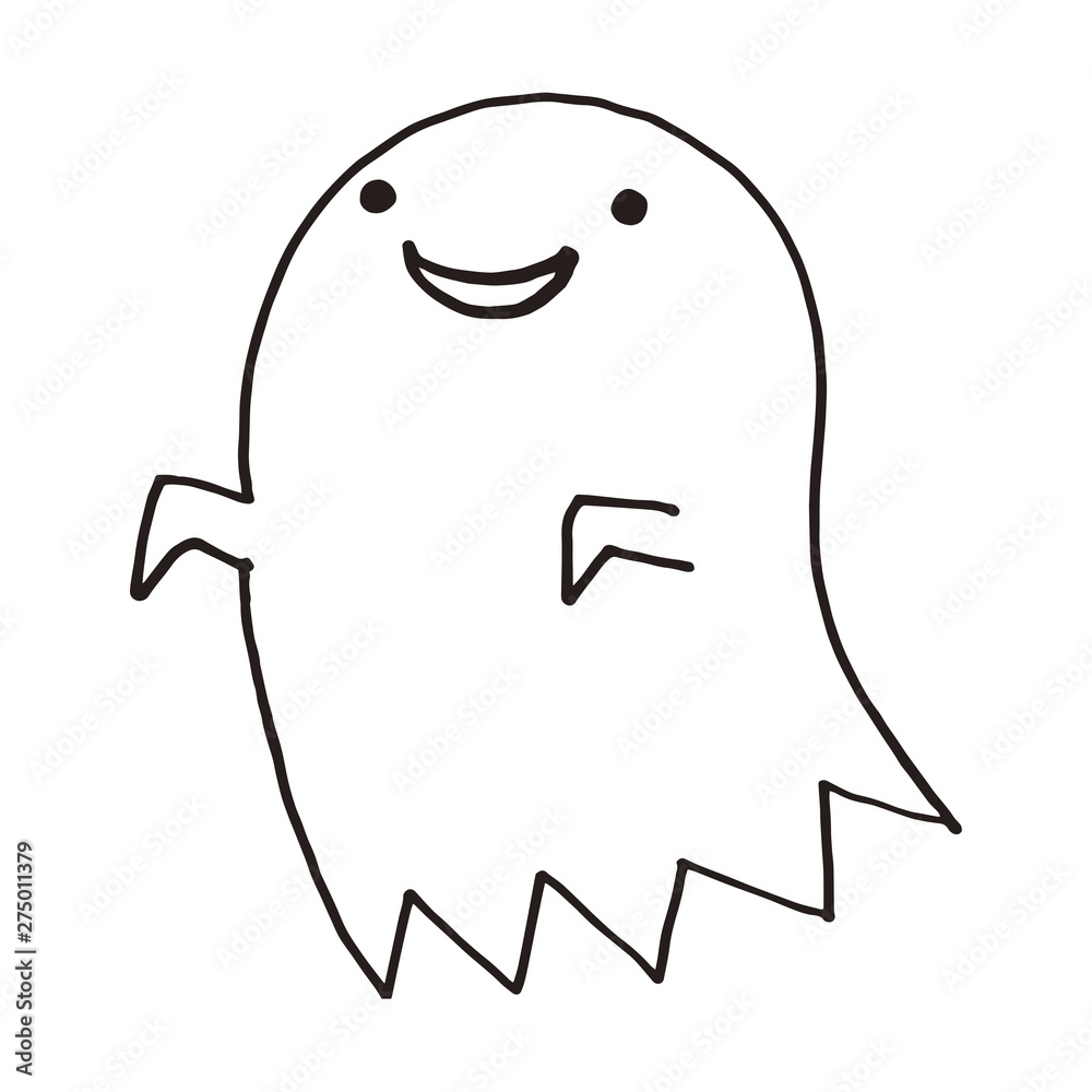 手描きのお化けイラスト Stock Vector Adobe Stock