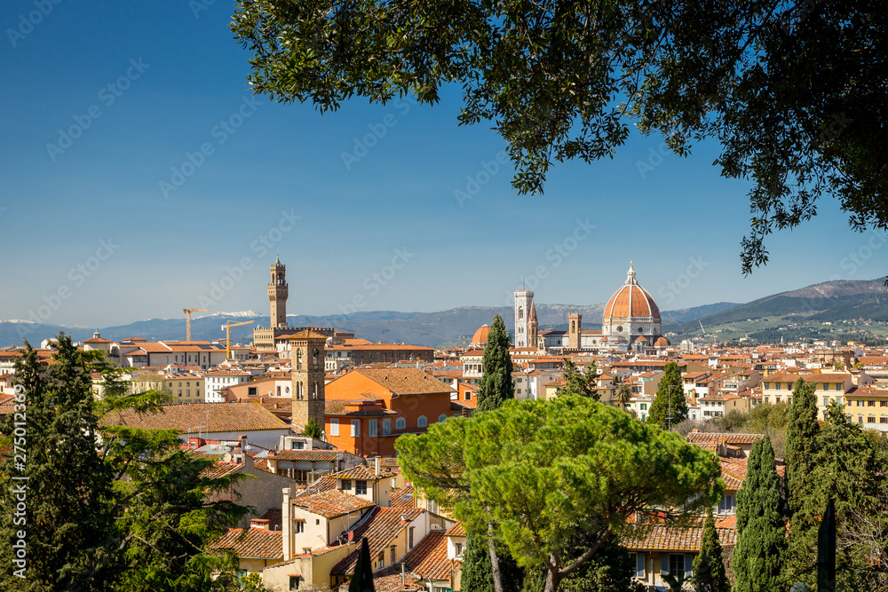 Florence Dome, Italy. Seen from roses garden