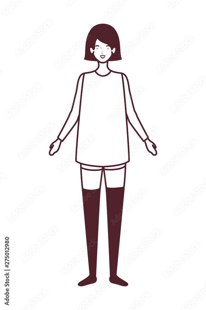 silhouette of woman standing on white background silhouette of woman standing on white background