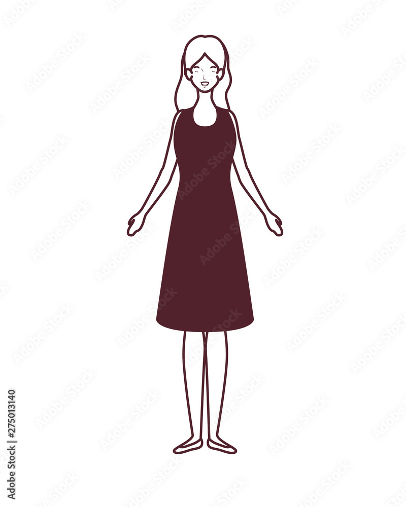 silhouette of woman standing on white background silhouette of woman standing on white background