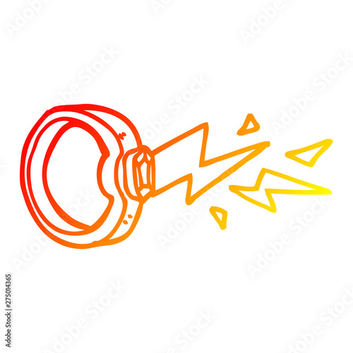 warm gradient line drawing cartoon magic ring