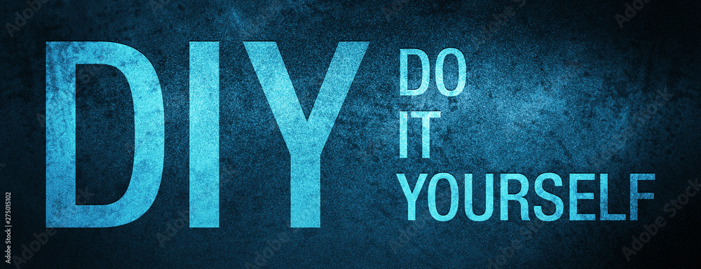 DIY Do it Yourself Special Blue Banner Background