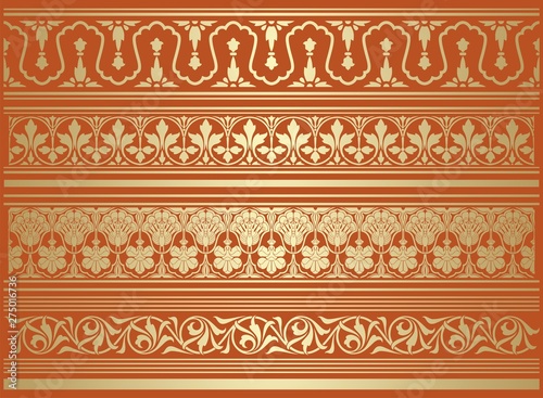 paisley floral pattern, textile , Rajasthan, royal India	