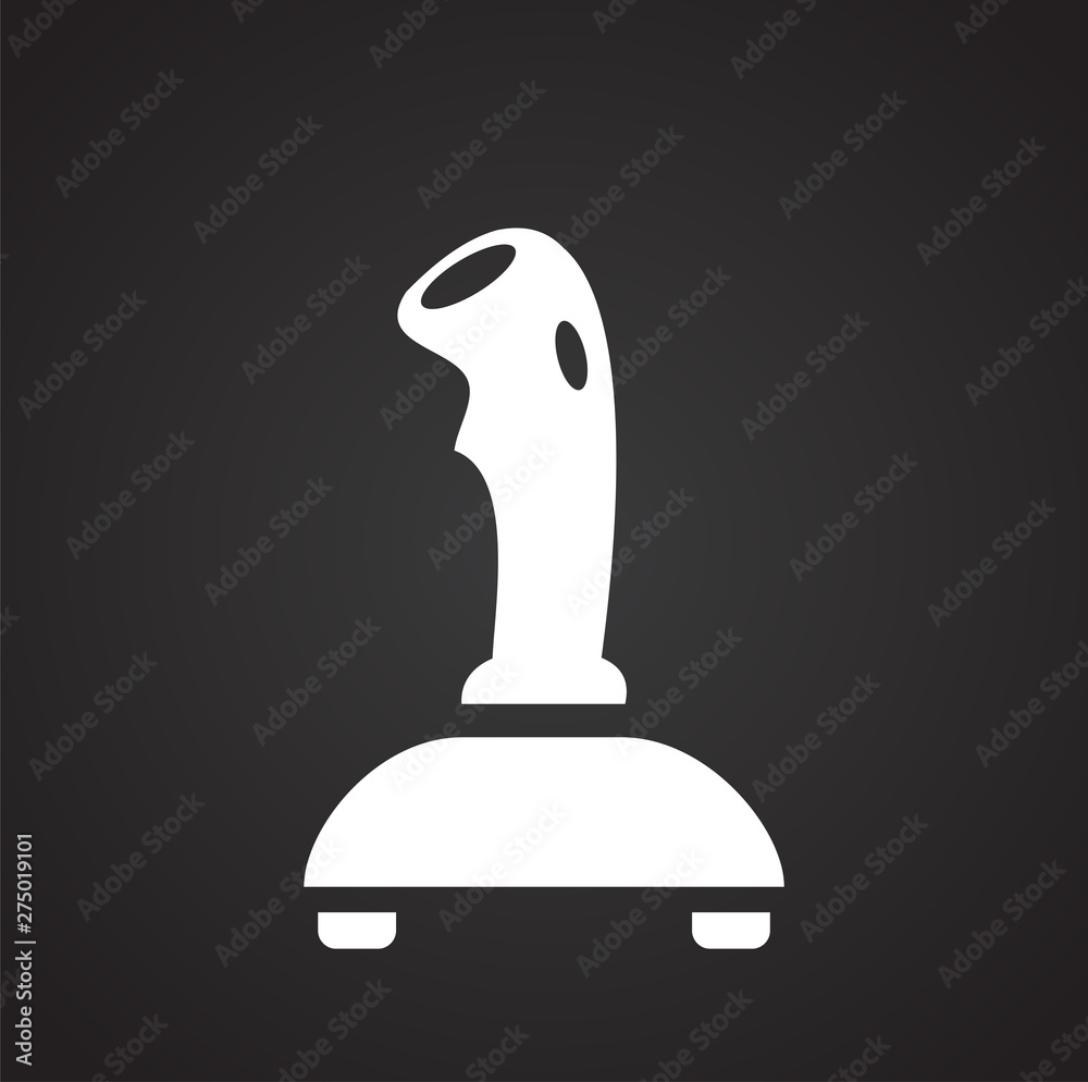 Joystick icon on background for graphic and web design. Simple illustration. Internet concept symbol for website button or mobile app. Joystick icon on background for graphic and web design. Simple illustration. Internet concept symbol for website button or mobile app.