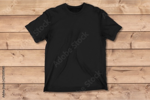 Black t-shirt isolated on background