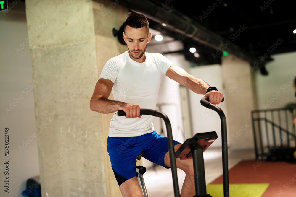 young man in the gym young man in the gym